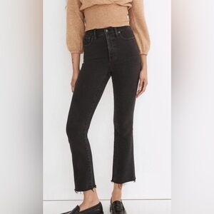 Madewell Cali Demi Boot Cut Jeans Black Size 28P